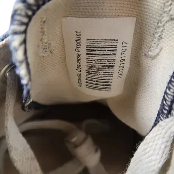 Converse Shoes Made In USA Mens 5.5 Sneaker All Star Canvas Vintage Lace Up Blue - Picture 4 of 15